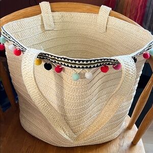 VTG soft wicker bohemian tote